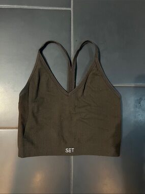 SET Active Brown Sportbody Ribbed Bra